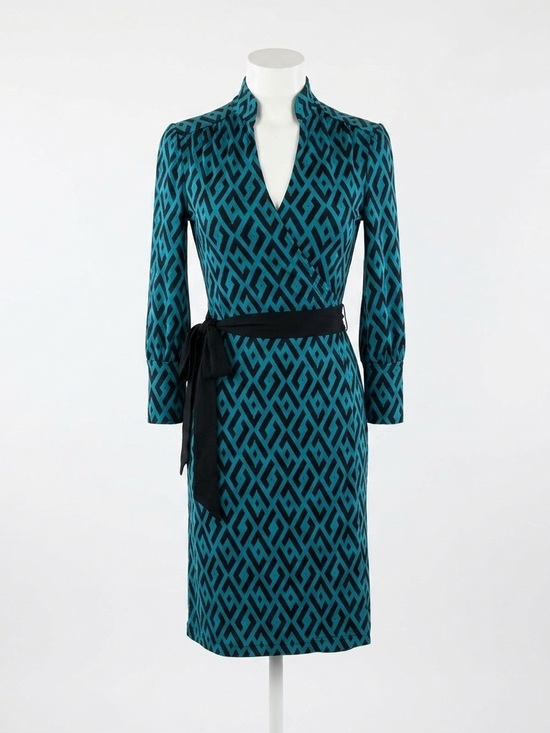 Diane Von Furstenberg Dresses & Skirts - Archive Diane von Furstenberg DVF Tessa Silk Wrap Dress Y2K Geometric Link 4
